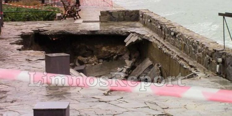 Λήμνος: Μεγάλες καταστροφές από την κακοκαιρία (ΒΙΝΤΕΟ)