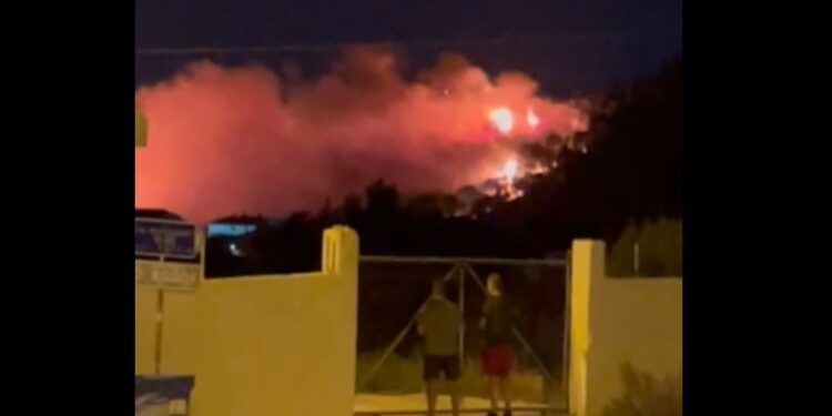 Πυρκαγιά κοντά σε οικισμό στη Νέα Μάκρη – Εκκένωση της περιοχής – Βίντεο