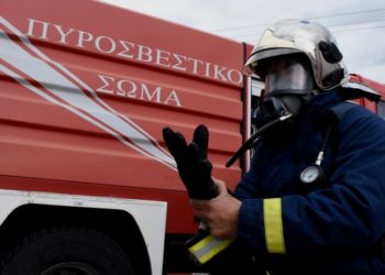 Πυρκαγιά κατά μήκος της σιδηροδρομικής γραμμής στην περιοχή της Σίνδου