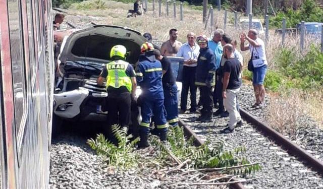 Σύγκρουση αμαξοστοιχίας με ΙΧ σε διάβαση στα Διαβατά – Μία έγκυος γυναίκα νεκρή και ένας τραυματίας