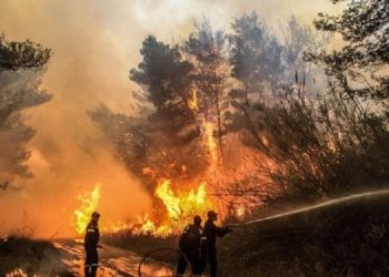 Εκκενώνονται σπίτια λόγω της πυρκαγιάς στη Σαρωνίδα    