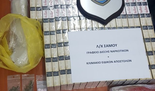 Συλλήψεις για λαθραίο καπνό και ναρκωτικά στη Σάμο