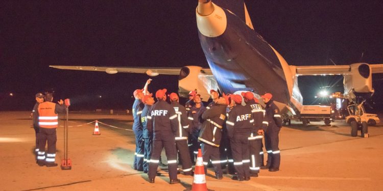 Εκπαίδευση των πυροσβεστών στο αεροδρόμιο της Μυτιλήνης