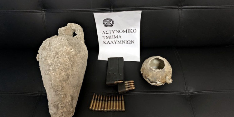 Δύο συλλήψεις για παράνομη κατοχή αρχαιοτήτων και οπλισμού στην Κάλυμνο