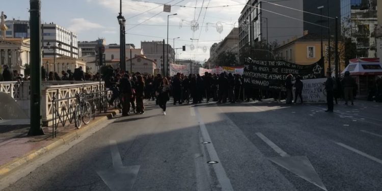 Σε εξέλιξη μαθητικό συλλαλητήριο για τα 11 χρόνια από τη δολοφονία Γρηγορόπουλου