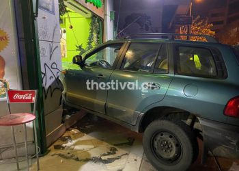 Θεσσαλονίκη: Τζιπ που καταδιωκόταν από περιπολικό κατέληξε σε… μπουγατσάδικο