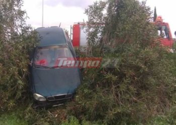 Αυτοκίνητο «απογειώθηκε» στην Εθνική οδό Πατρών – Πύργου