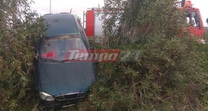 Αυτοκίνητο «απογειώθηκε» στην Εθνική οδό Πατρών – Πύργου