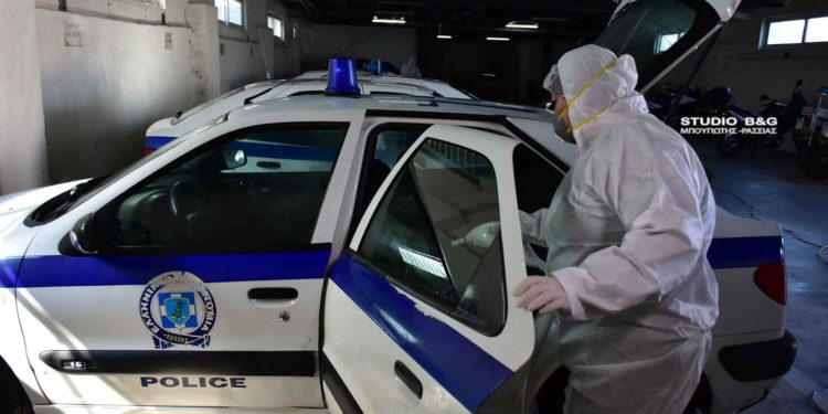 Απολυμάνσεις περιπολικών της αστυνομίας στο Ναύπλιο (ΒΙΝΤΕΟ)
