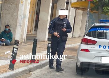 Χωρίς μάσκες οι αστυνομικοί – Τελικά δεν κολλάει στα ανοιχτά!