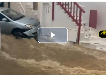 Κακοκαιρία: Πνίγηκε η Μύκονος – ΒΙΝΤΕΟ – ΦΩΤΟ