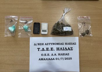 Αμαλιάδα: Συνελήφθη άνδρας για διακίνηση κοκαΐνης και κάνναβης – ΦΩΤΟ