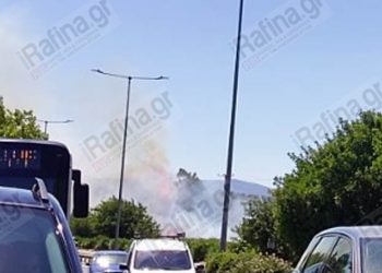 Φωτιά στη Ραφήνα: Ήχησε το 112 – Πού έχει διακοπεί η κυκλοφορία στη Λ. Μαραθώνος – BINTEO – ΦΩΤΟ