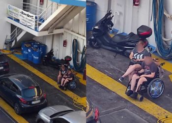 Εικόνες ντροπής στην Ελλάδα του 21ου αιώνα – Παιδί ΑμεΑ ταξίδεψε σε γκαράζ ferry boat από Θάσο εν μέσω καύσωνα – ΦΩΤΟ