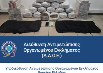 Θεσσαλονίκη: Μία σύλληψη για κατοχή και διακίνηση 22 κιλών κάνναβης και λαθραίων τσιγάρων – ΦΩΤΟ