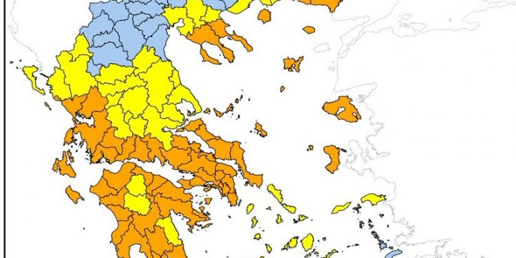 Πολύ υψηλός κίνδυνος πυρκαγιάς και αύριο Τρίτη (12/8) – Οι περιοχές που βρίσκονται στην κατηγορία 4 – ΧΑΡΤΗΣ