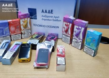 Κατασχέθηκε η μεγαλύτερη ποσότητα λαθραίων ειδών ατμίσματος που έχει εντοπιστεί ποτέ στην Ελλάδα – BINTEO – ΦΩΤΟ