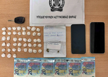 Δύο συλλήψεις για διακίνηση ναρκωτικών στη Σαντορίνη – ΦΩΤΟ