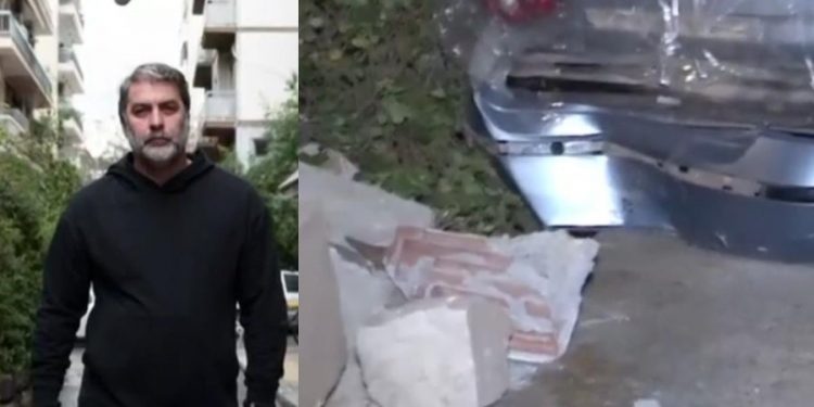 Στον εισαγγελέα ο Βασίλης Μπισμπίκης για πρόκληση ζημιών σε ΙΧ και εγκατάλειψη του σημείου στη Φιλοθέη – BINTEO – ΦΩΤΟ 