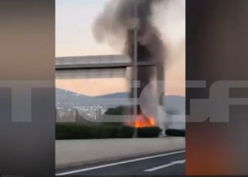 Βίντεο Ντοκουμέντο με φορτηγό να τυλίγεται στις φλόγες στην Εθνική Οδό Αθηνών Λαμίας – ΦΩΤΟ