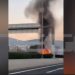 Βίντεο Ντοκουμέντο με φορτηγό να τυλίγεται στις φλόγες στην Εθνική Οδό Αθηνών Λαμίας – ΦΩΤΟ