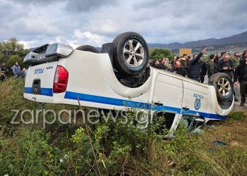 Χαμός στα Χανιά μεταξύ αγροτών και ΜΑΤ: Αναποδογύρισαν περιπολικό – Τραυματίστηκε αστυνομικός – ΒΙΝΤΕΟ – ΦΩΤΟ